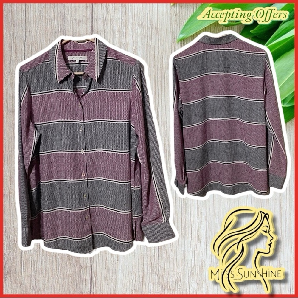 foxcroft like new - Sz 10 - multicolor button down shirt